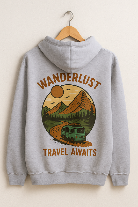 The Wanderlust Light Gray Hoodie ✨🧭